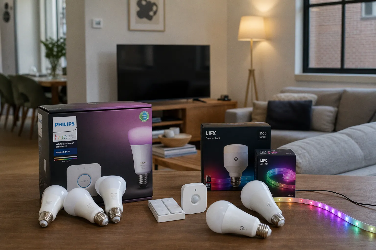 Pick Philips Hue or LIFX smart bulbs for your home lighting